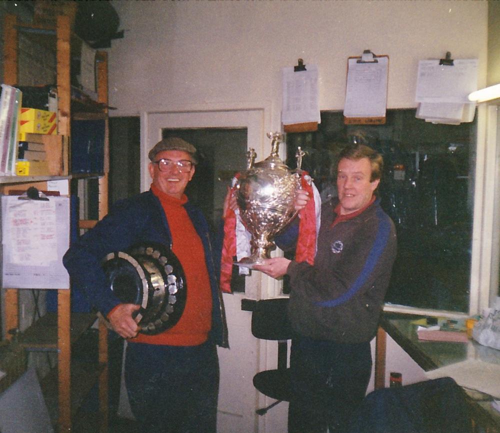 Debenhams staff with Rugby cup approx 1993