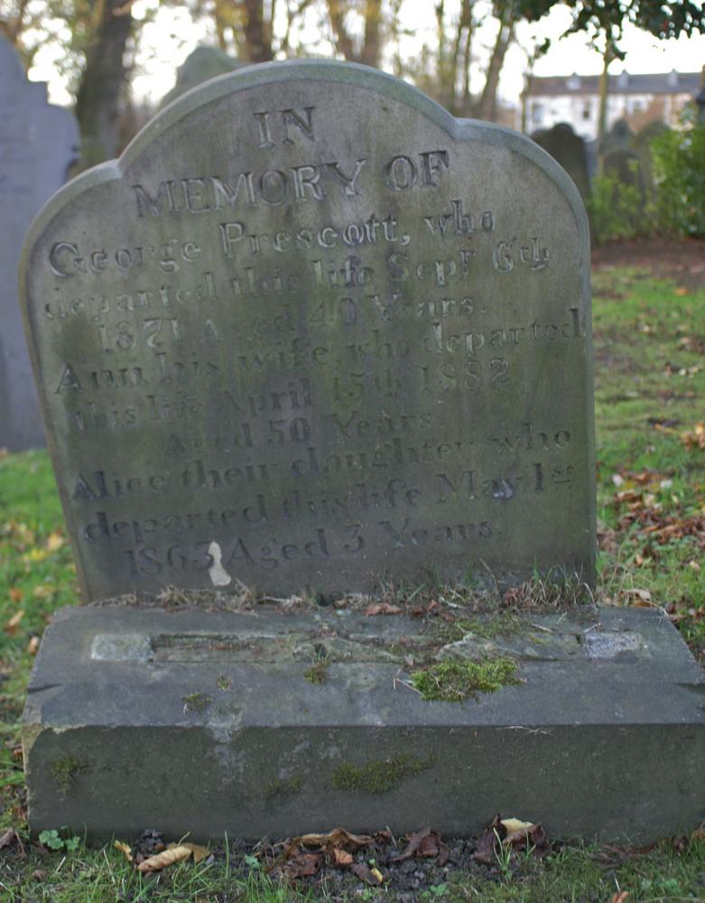 Moss Pits Disaster - headstone, but not a grave