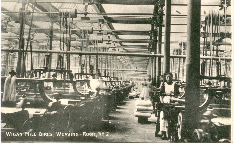 Wigan Mill Girls, Weaving Room No.2. Wigan Mill Girls, Weaving Room No.2.