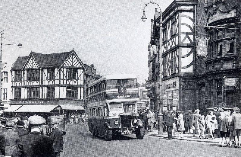 Bus in Market Place 1947