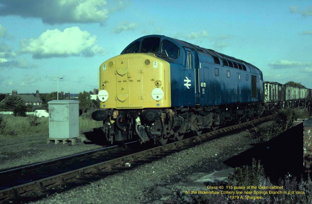 Class 40 115 on Bickershaw line Class 40 115 on Bickershaw line