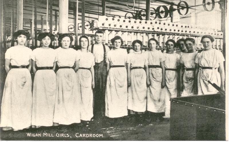 Wigan Mill Girls, Cardroom. Wigan Mill Girls, Cardroom.