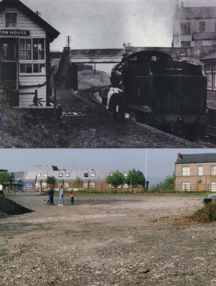 Hilton House signal box and station - then and now Hilton House signal box and station - then and now