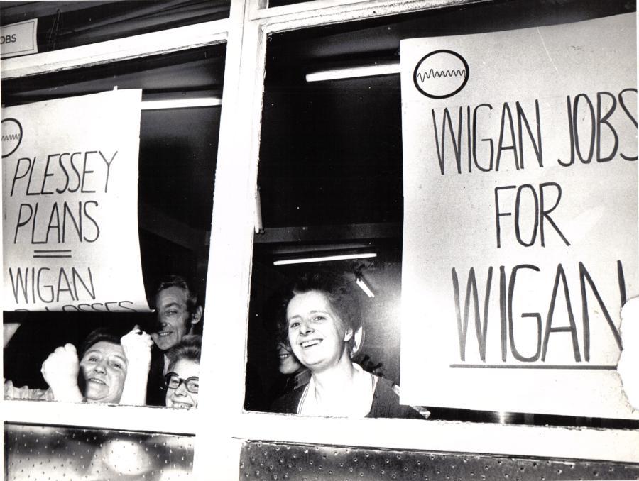 Workers' lock-in at Plesseys, 1975.