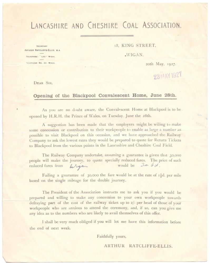 Opening Blackpool Convalescent Home 1927 Opening Blackpool Convalescent Home 1927