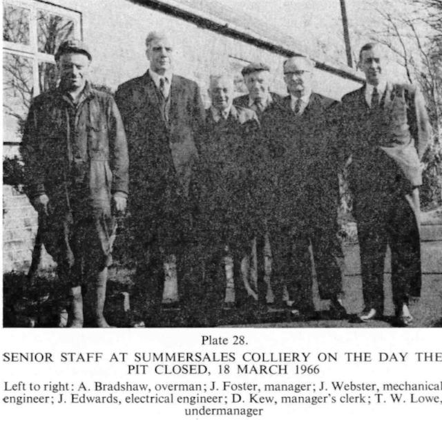 Staff at close of Summersales Colliery, Pemberton