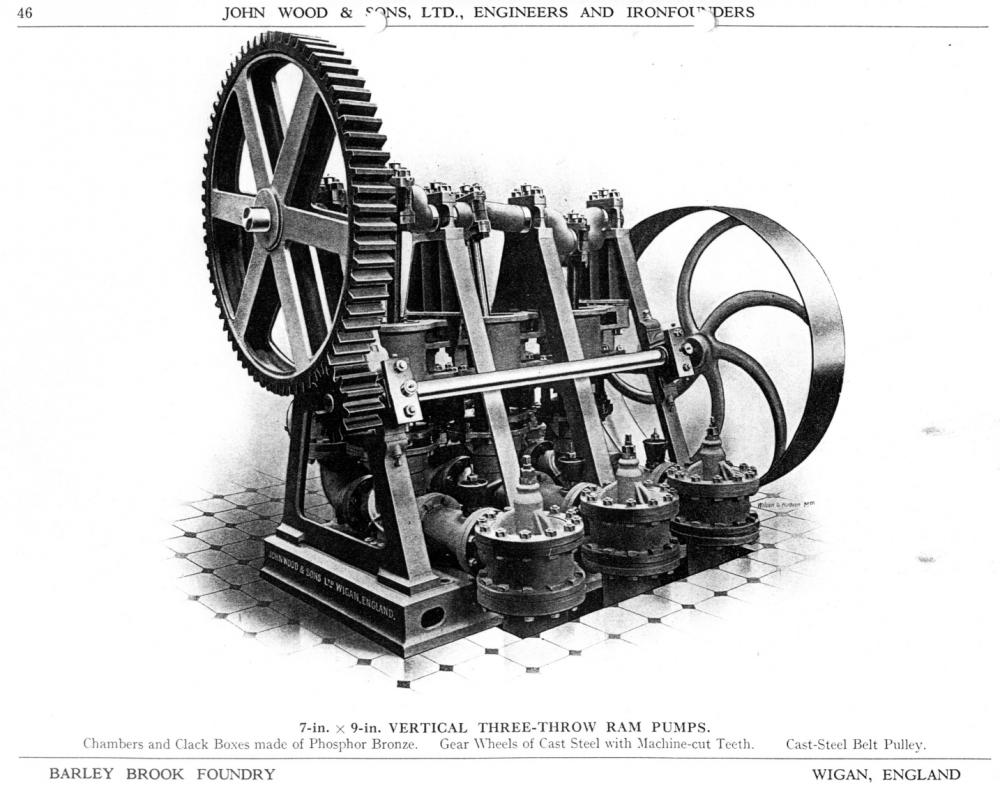 John Wood & Sons Ram Pumps 1925 John Wood & Sons Ram Pumps 1925