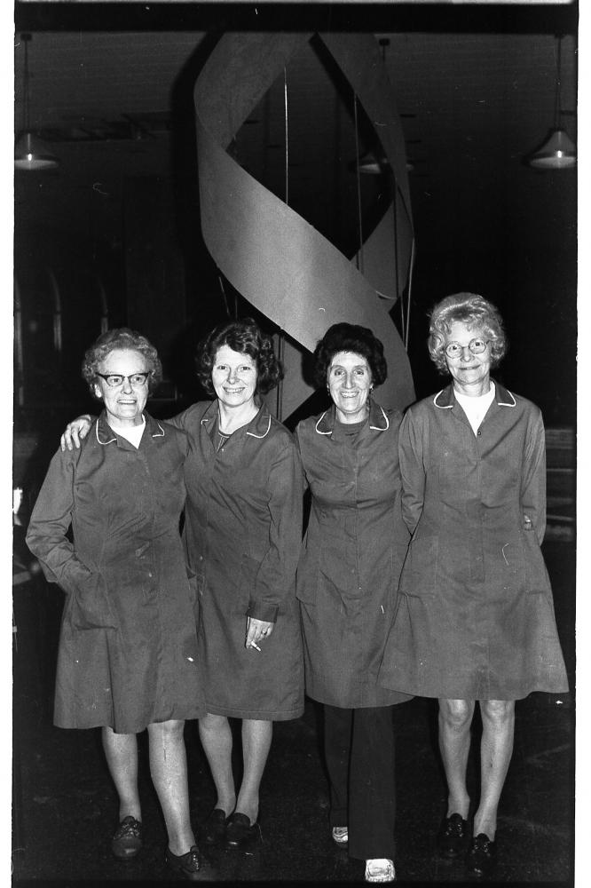 Courtaulds canteen staff 1970's Nr Wigan.......      (Skem)
