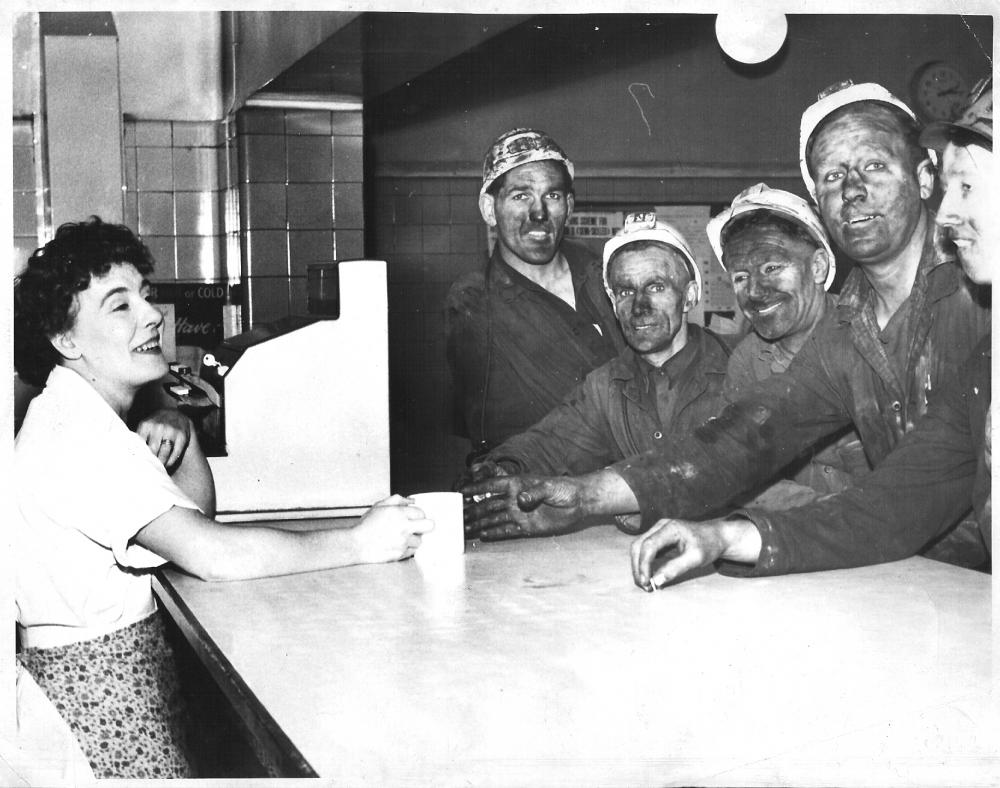 Golborne Colliery canteen 1960 Golborne Colliery canteen 1960