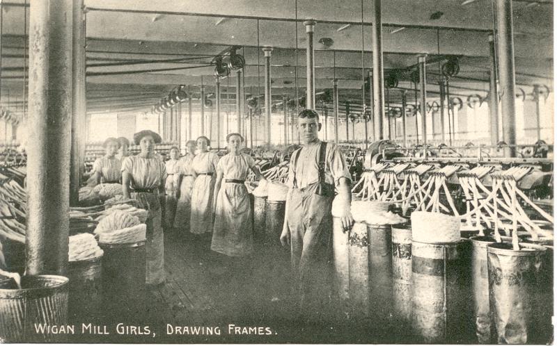 Wigan Mill Girls, Drawing Frames.