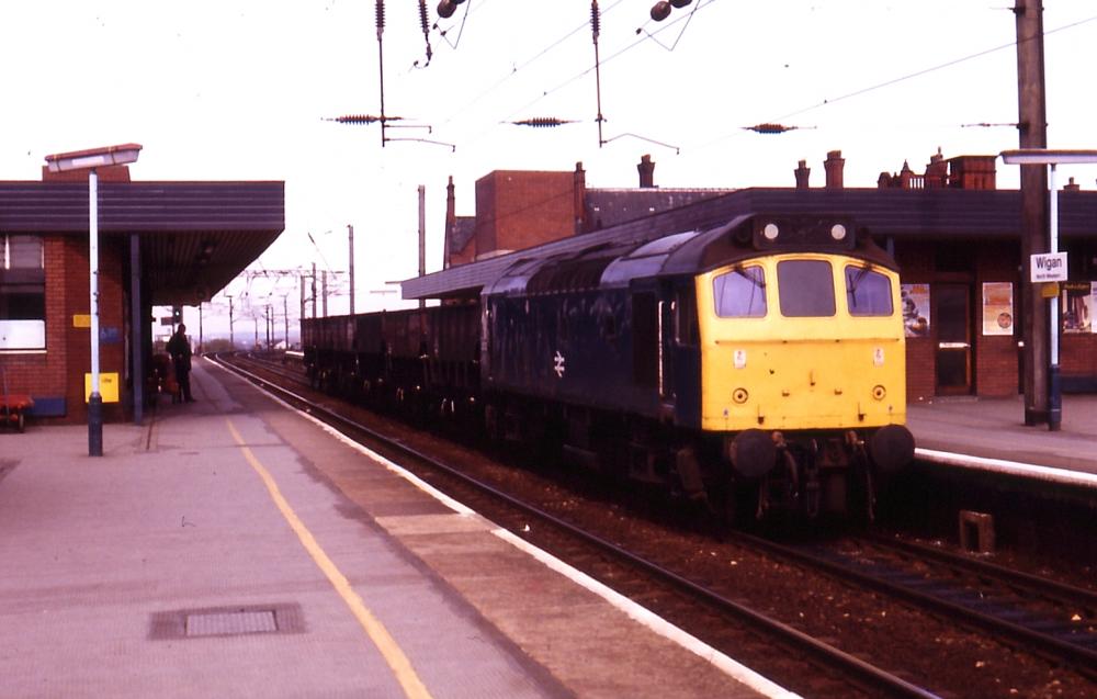 Class 25 at Wigan. Class 25 at Wigan.