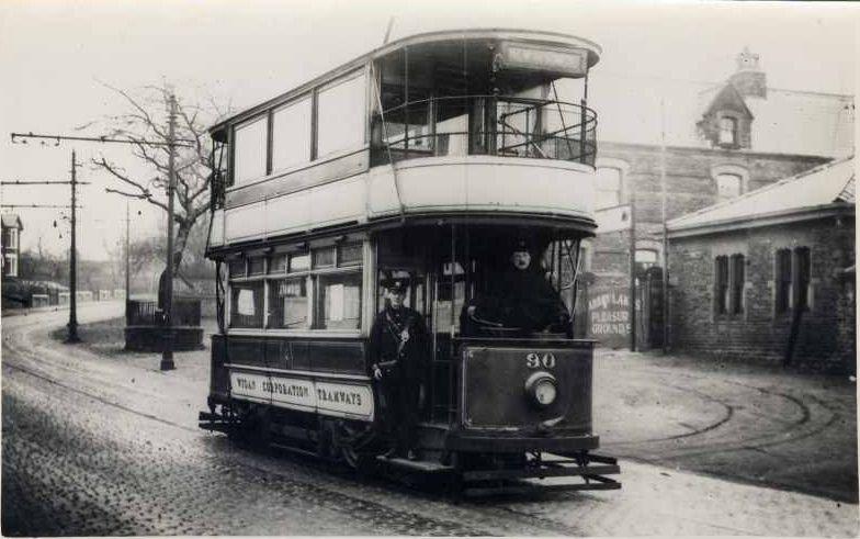 Wigan Corporation Tram at Abbey Lakes.