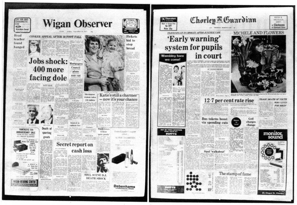The Wigan Observer and Chorley Guardian Newspapers 1977 The Wigan Observer and Chorley Guardian Newspapers 1977