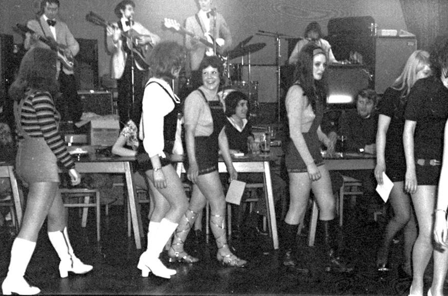 Hotpants show at Plesseys, 1970s.