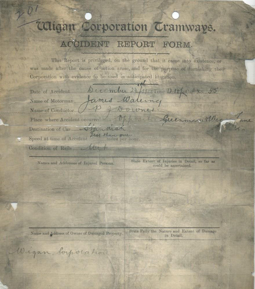 Tram Accident Report 1908 (1) Tram Accident Report 1908 (1)