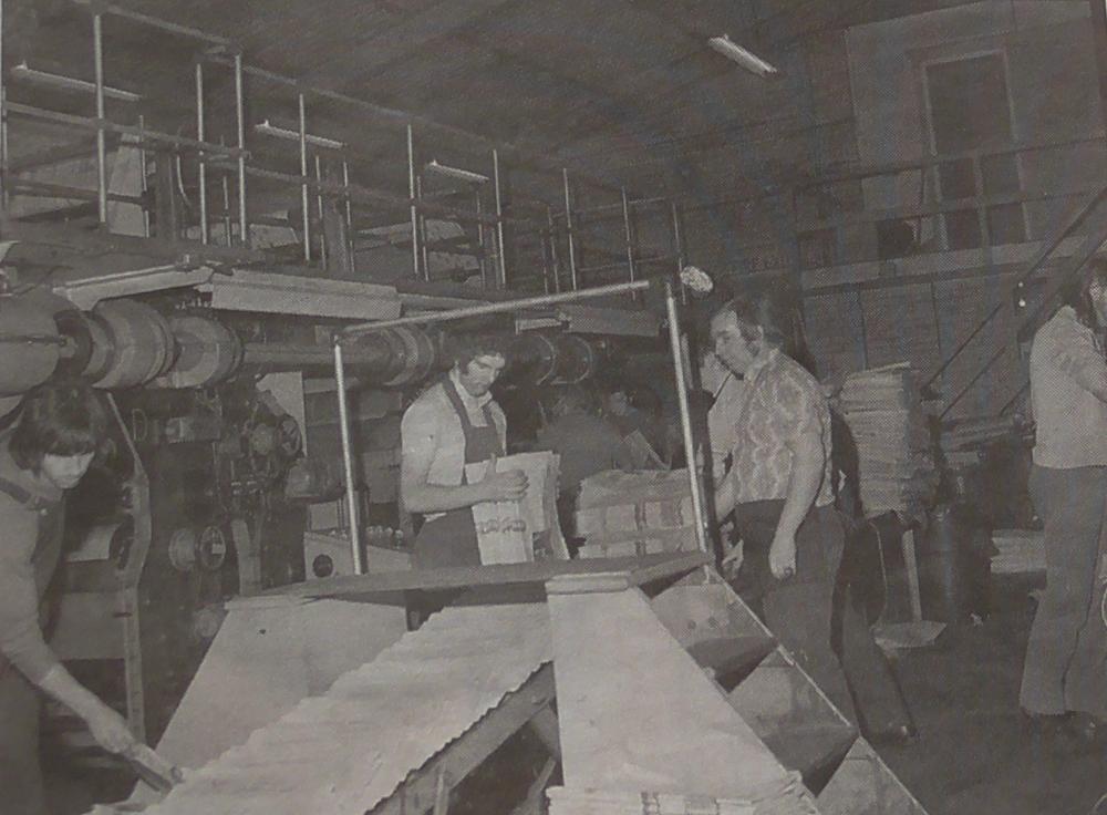 Wigan Observer Crabtree printing press at Woods street. 1970-80 Wigan Observer Crabtree printing press at Woods street. 1970-80