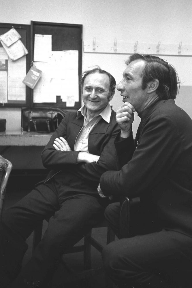 Drivers Dick Riley (left) and Ossie Sharrock Drivers Dick Riley (left) and Ossie Sharrock