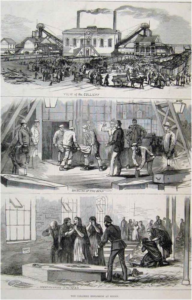 Colliery Explosion at a Wigan Pit 1877