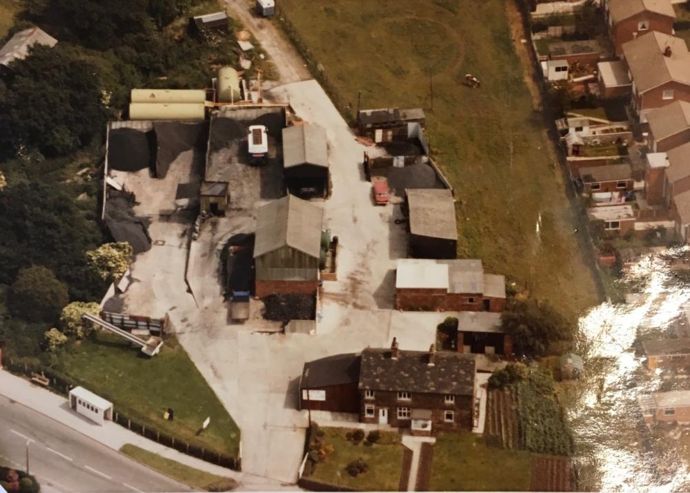 arial shot of booths coal yard arial shot of booths coal yard