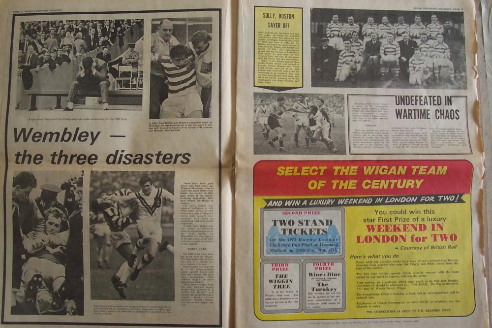 Wigan Observer Souvenir- Wigan RLFC  November 1972 