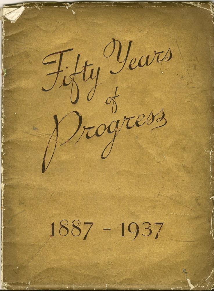 Front cover of the 50th Anniversary Booklet brought out by Lowe's Department Shop 1937.