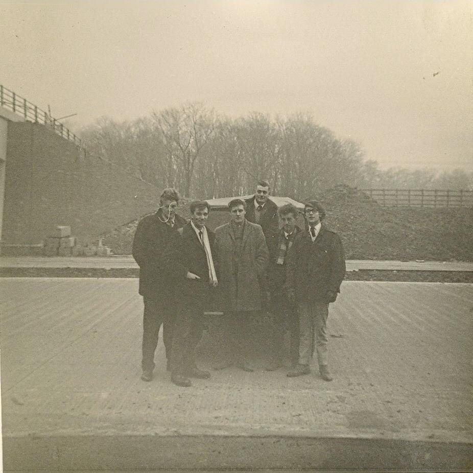 McAlpine's Site Engineers (M6 Preston-Lancaster section)19-12-1964. McAlpine's Site Engineers (M6 Preston-Lancaster section)19-12-1964.