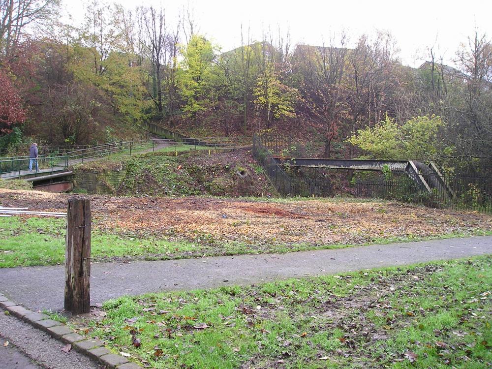 13-11-2009. View from the bottom of Coppull Lane across to proposed new bridge position.