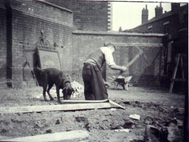 The start of the building of Crispin Arms, circa 1954.