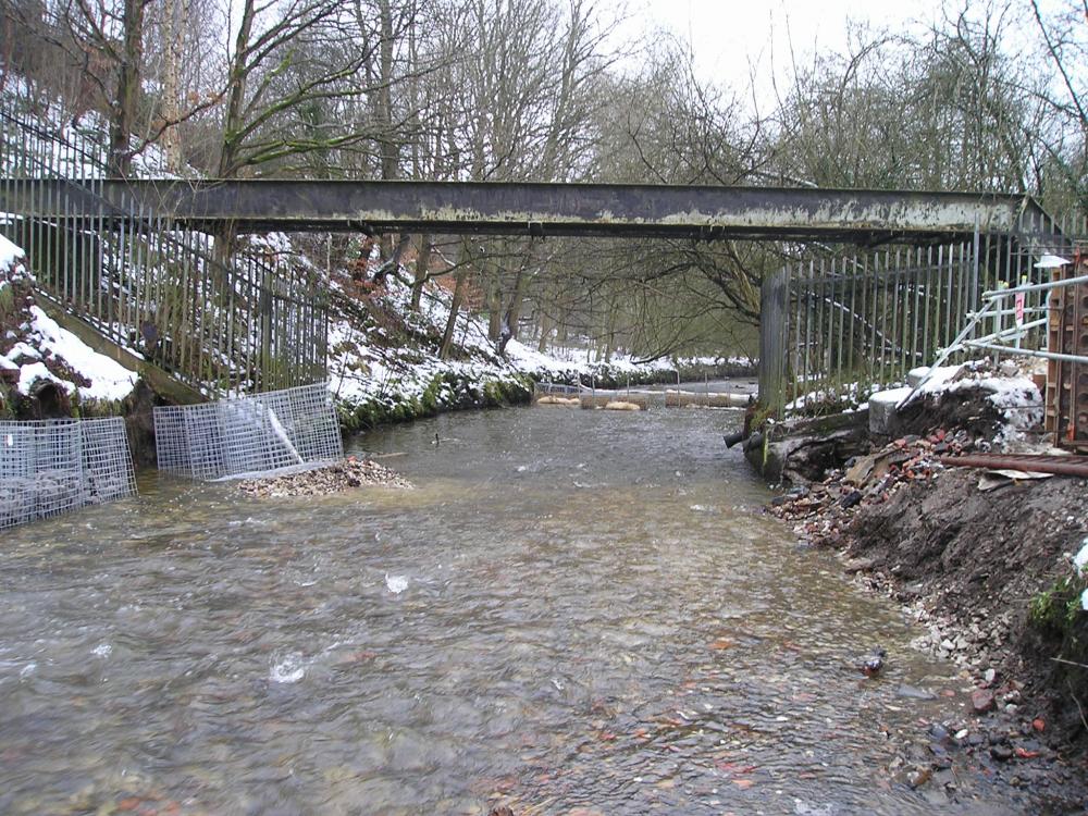 Winter 2009/10. Taken 14-01-2010. Looking south down the Douglas.