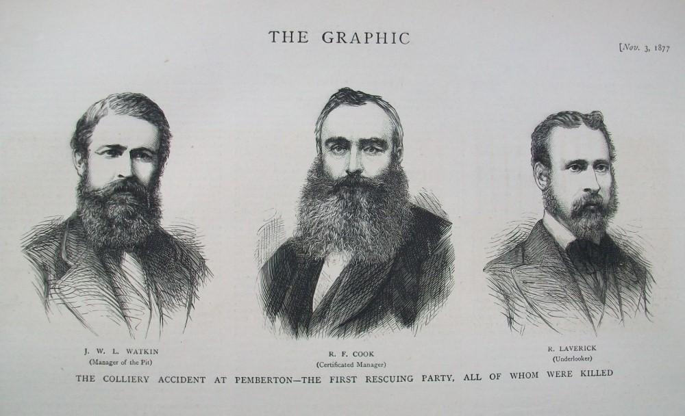 Rescurers. Colliery Accident. King Pit Pemberton Oct 13TH 1877 Rescurers. Colliery Accident. King Pit Pemberton Oct 13TH 1877