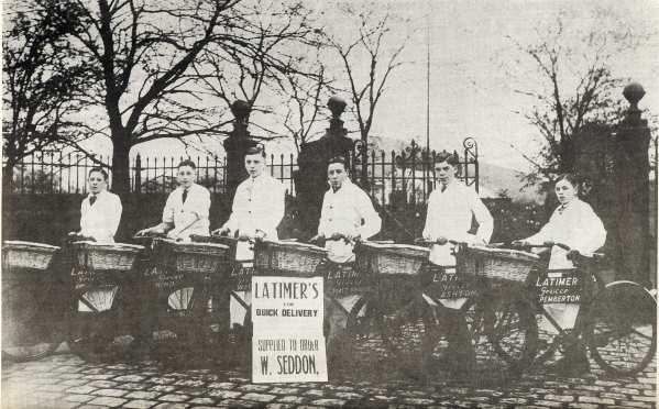 Delivery staff for Latimer's Grocers. Delivery staff for Latimer's Grocers.