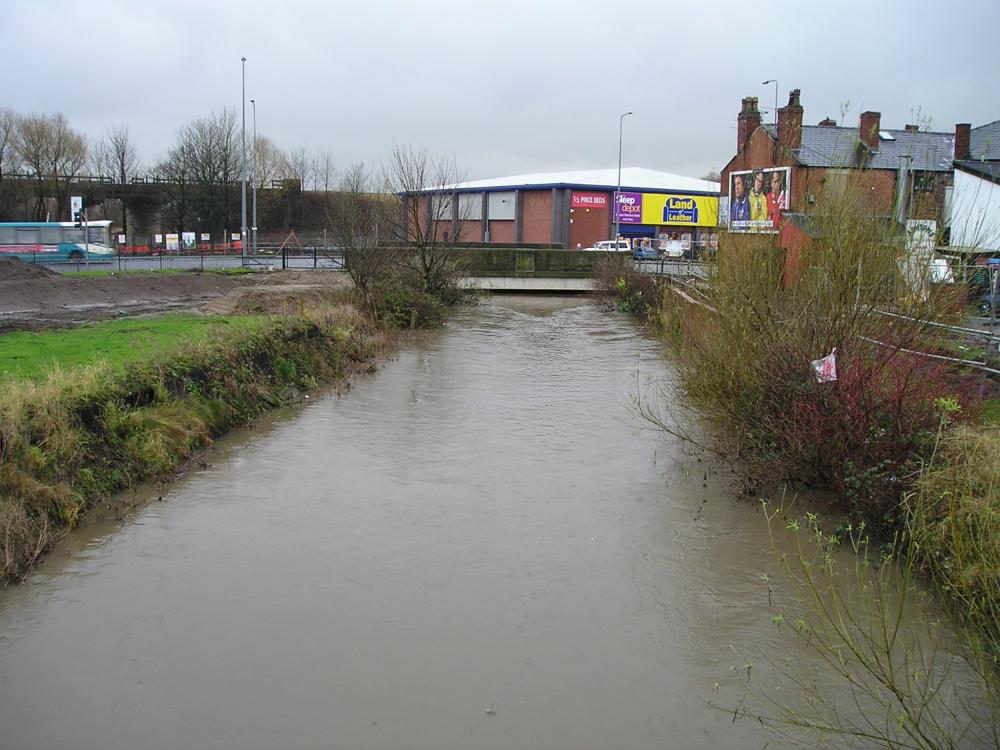 16-01-2008.Adam Bridge & flooded River Douglas. 16-01-2008.Adam Bridge & flooded River Douglas.
