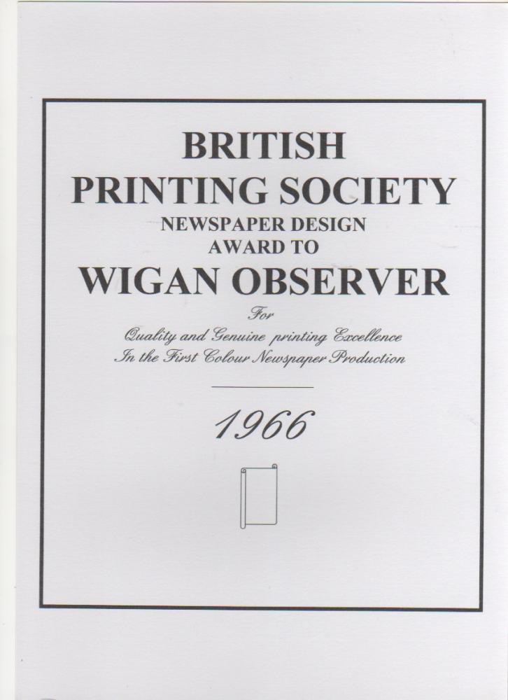 Wigan Observer at Woods Street, Colour newspaper Production 1966