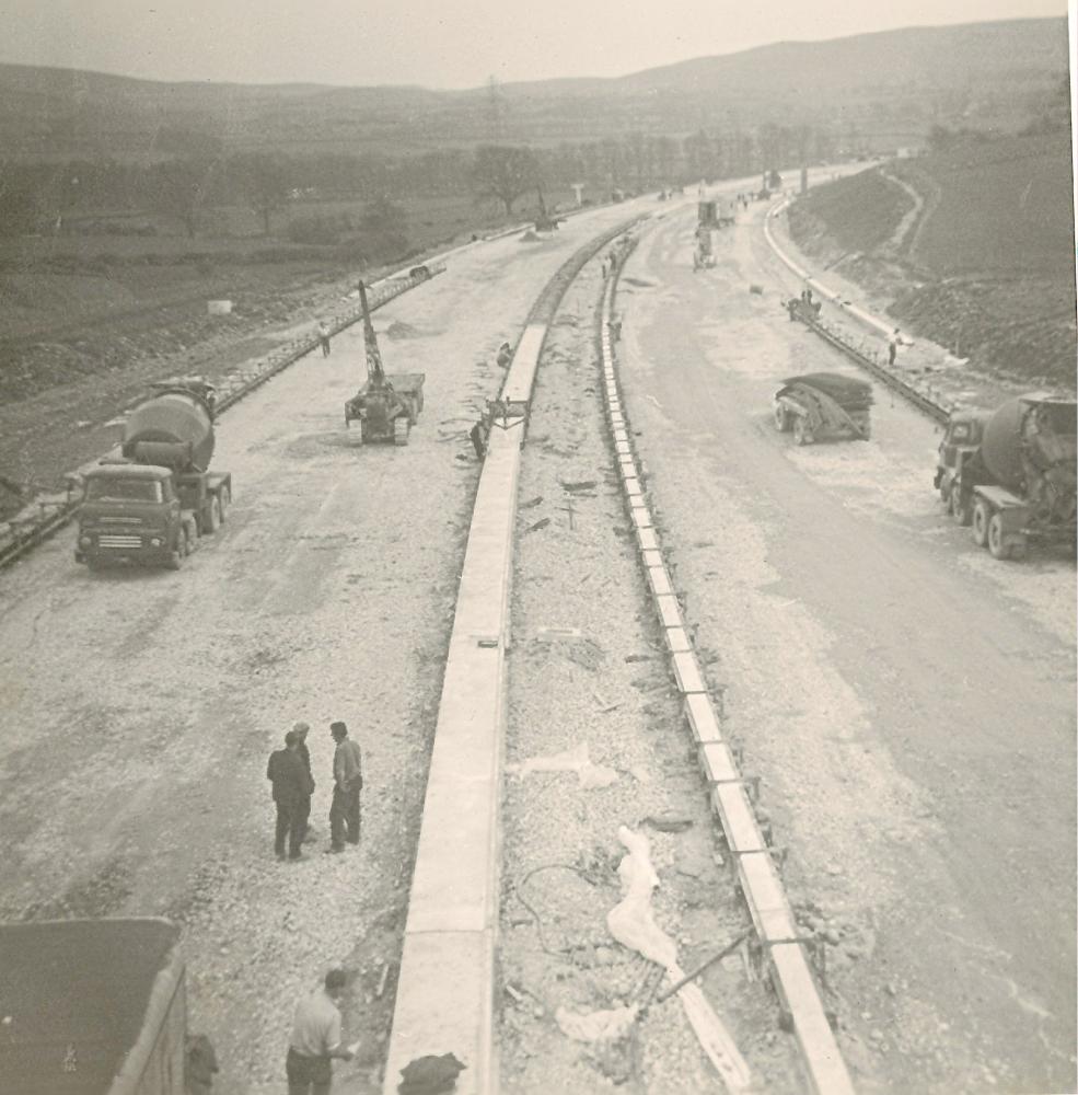 24-04-1964-M6 construction @Forton. 24-04-1964-M6 construction @Forton.