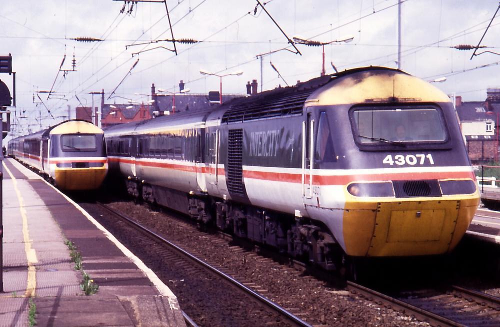 HSTs at Wigan. HSTs at Wigan.