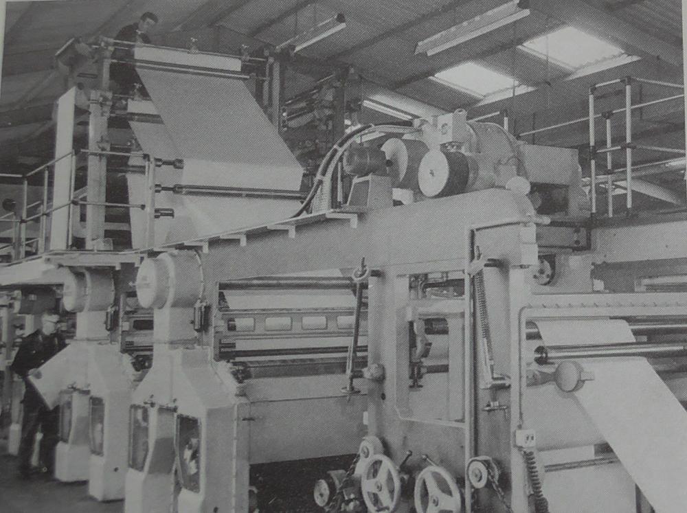 Wigan Observer new Crabtree printing press at Woods street 1965.