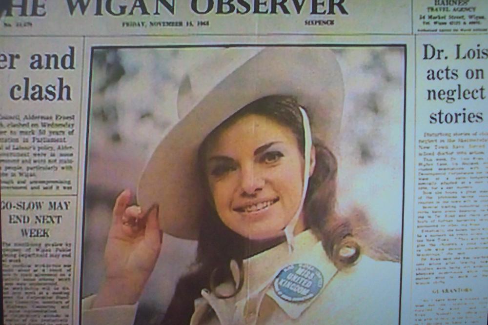 Miss United Kingdom Kathleen Winstanley from Wigan 1968. Miss United Kingdom Kathleen Winstanley from Wigan 1968.