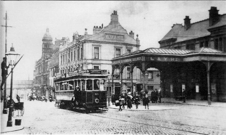 Wigan Corporation Tram at Wallgate Station.