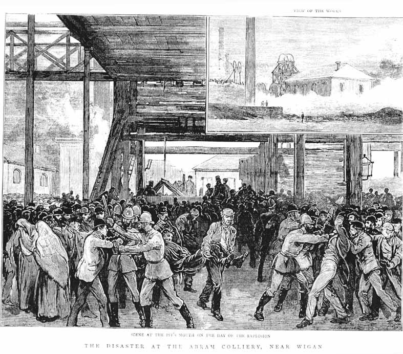 The Disaster at Abram colliery, near Wigan 1881 The Disaster at Abram colliery, near Wigan 1881