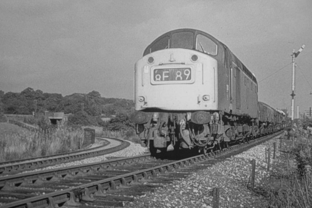 Diesel goods train Whelley loop 1971 Diesel goods train Whelley loop 1971
