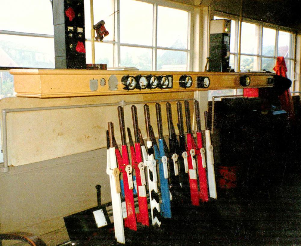 Inside Rainford Junction Signal Box 1986