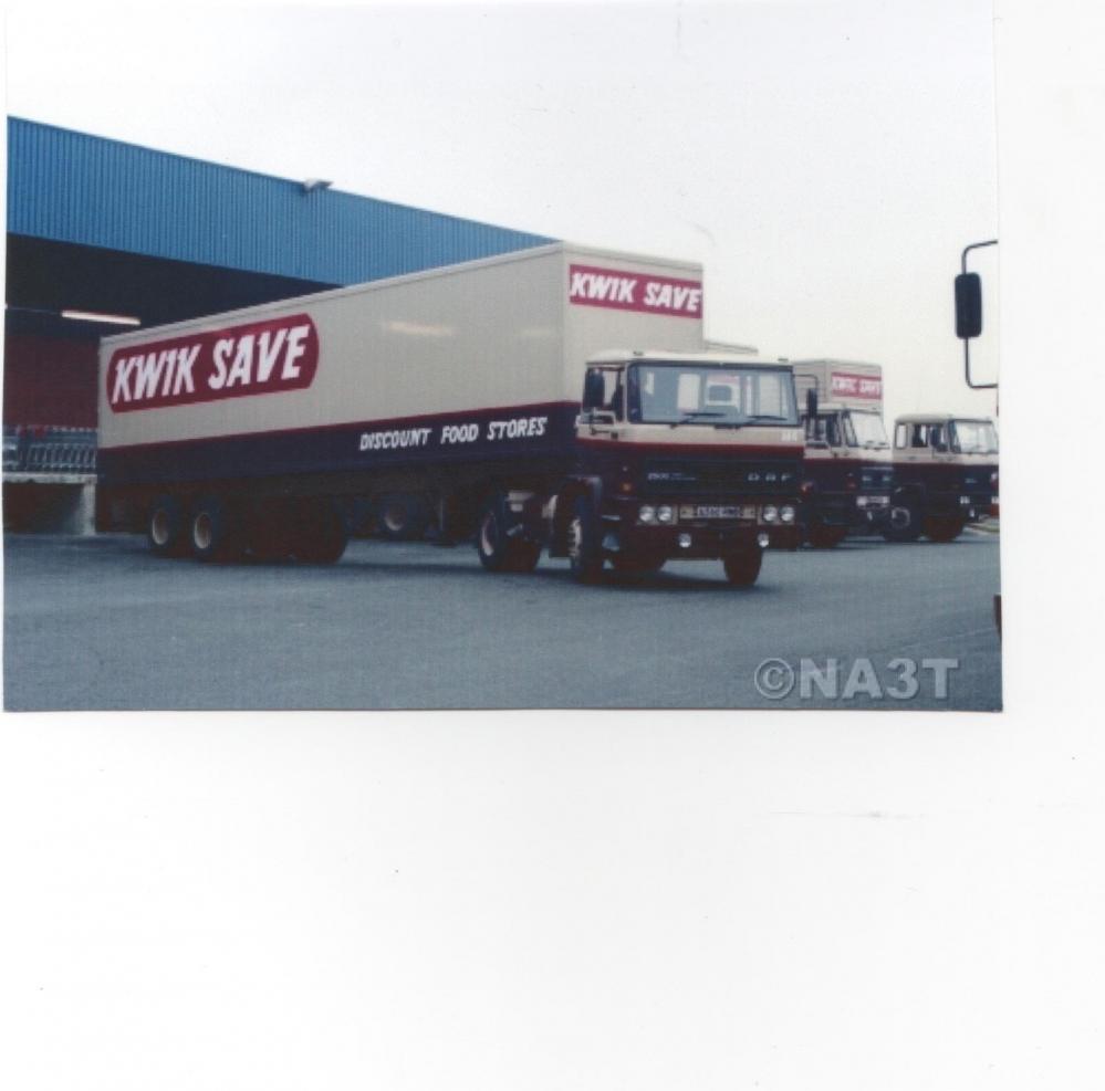 Kwik Save Ashton in Makerfield new Daf 2500 and Trailer 1983 Kwik Save Ashton in Makerfield new Daf 2500 and Trailer 1983