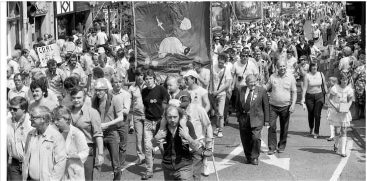 miners march in wigan miners march in wigan