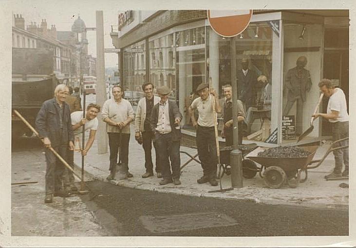 Tarmacing Gang - Wigan Highways Dept Tarmacing Gang - Wigan Highways Dept