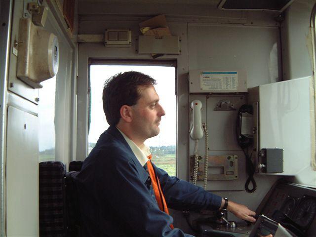 Driver Andy Jackson, Wigan Wallgate, August 2000.