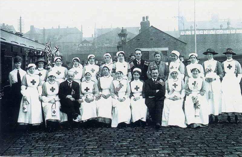 A group of nurses from the London & Yorkshire Railway's ambulance train, 1917. A group of nurses from the London & Yorkshire Railway's ambulance train, 1917.