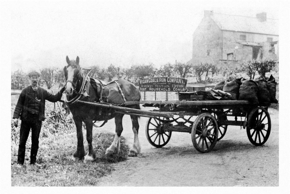 Delivery horse and cart Delivery horse and cart