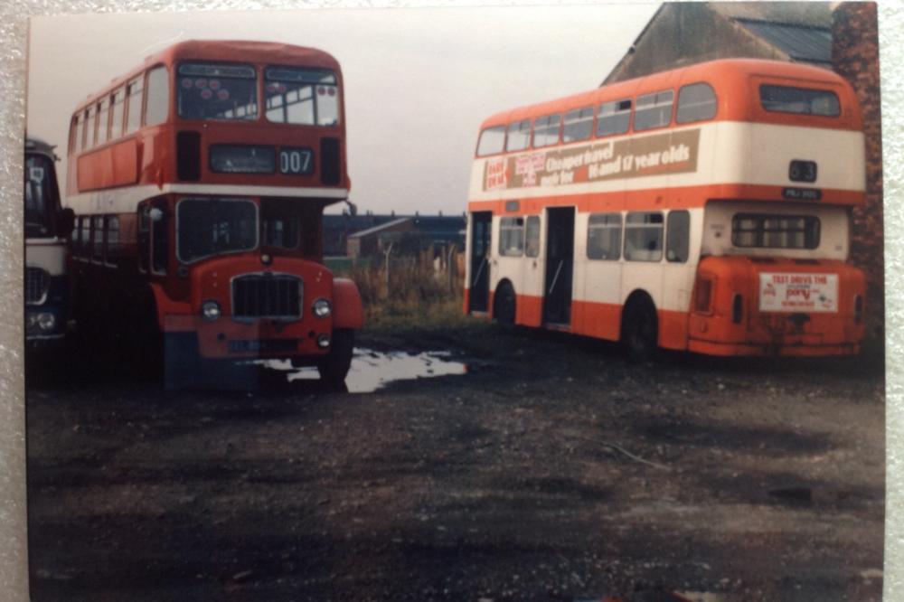Retired Wigan buses.