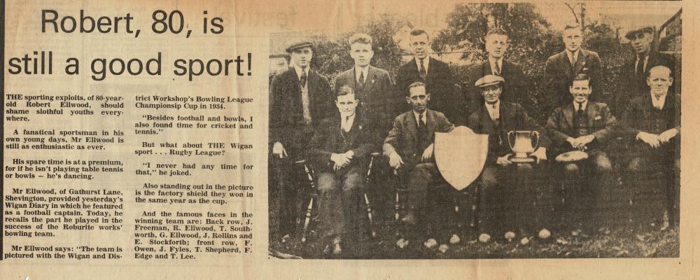 BOWLING TEAM 1934 BOWLING TEAM 1934