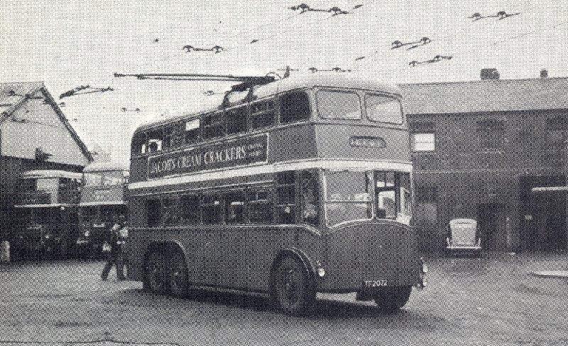 Trolley Bus at Platt Bridge Depot 1956